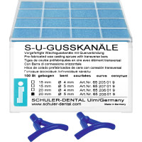 Viasz öntocsatorna, (20 x 5 mm), hajlított, hosszú, Műanyag, 100 darab