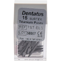 Classic Surtex Titan Wurzelstifte - Packung 15 Stück 14,2 mm, Ø 1,35 mm, Größe 3 - TST-EL3
