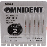Omni Diamanten 847R, gyémántcsiszoló, piros ISO 018, 5 darab