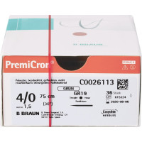 PremiCron® - 36 darabos csomag, zöld GR19, 75 cm, USP4/0 - C0026113