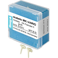 skabets MK-VARIO Nachfüllpackung 25 darab, Oberkiefer Prämolar H groß skabets MK-VARIO Nachfüllpackung 25 darab, Oberkiefer Prämolar H groß