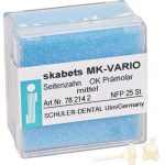 skabets MK-VARIO Nachfüllpackung 25 darab, Oberkiefer Prämolar mittel skabets MK-VARIO Nachfüllpackung 25 darab, Oberkiefer Prämolar mittel