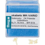 skabets MK-VARIO Nachfüllpackung 25 darab, Oberkiefer Prämolar mittel kurz skabets MK-VARIO Nachfüllpackung 25 darab, Oberkiefer Prämolar mittel kurz