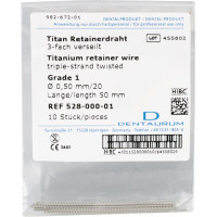 Titan Retainerdraht, 10 darabos csomag, 3-fach verseilt, Grade 1, Ø 0,50 mm