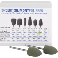 TOPDENT® Silimont Polierer Packung 6 darab, grün, grob, TD-4