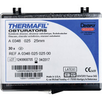 Thermafil (25 mm) (ISO 25), Obturator, ISO 25 röntgenopák, Guttapercha, műanyag, 25 mm, 30 darab