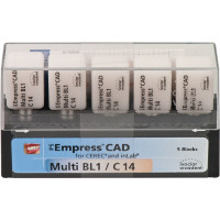 IPS Empress® CAD Multi for CEREC - 5 darabos csomag, méret C14, BL1 - 607683 IPS Empress® CAD Multi for CEREC - 5 darabos csomag, méret C14, BL1 - 607683