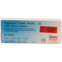 Papírcsúcs (27 mm) (ISO 100), ISO 100 sterilen csomagolva, fehér, Papír, 27 mm, 180 darab