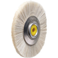 Polierbürsten, keskeny polírkefe, fém/műanyag, keckeszőr, fehér, 23/Ø 49 mm puha, 1 darab