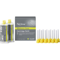 Flexitime® - csomag 2 x 50 ml duplakartus Medium Flow, zähfließend, 6 keverőkanül sárga 1:1 - 40005041