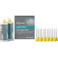 Flexitime® - csomag 2 x 50 ml duplakartus light Flow, dünnfließend, 6 keverőkanül sárga 1:1 - 40005040
