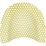 Verstärkungsgitter - Packung 5 Stück vergoldet, Stärke 0,4 mm - 2350104