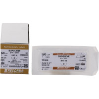 RESORBA® Supolene - 12 darabos csomag, , zöld, 45 cm, HRT18, USP 5/0 - 7184202D
