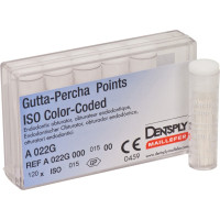 Guttapercha-csúcs (30 mm) (2 %) (ISO 15), ISO 15 fehér, Guttapercha, 30 mm, 120 darab Guttapercha-csúcs (30 mm) (2 %) (ISO 15), ISO 15 fehér, Guttapercha, 30 mm, 120 darab