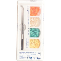 Ahorn-Interdentalkeile - választék 1.000 db (sárga, zöld, narancssárga, fehér), 1 Adapter - 830