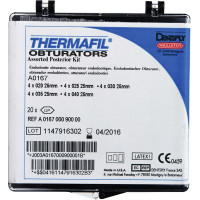Thermafil (25 mm) (ISO 20-40), Obturator, ISO 20-40 röntgenopák, Guttapercha, műanyag, 25 mm, 20 darab