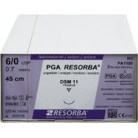 RESORBA® PGA - 24 darabos csomag, , ungefärbt, 45 cm, DSM11, USP 6/0 - PAN 1158