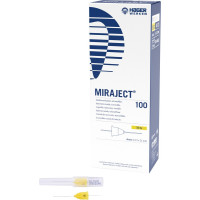 MIRAJECT® Injektionskanülen - 100 darabos csomag, sárga, Ø 0,3 mm, G30 40/23 kurz - 254204
