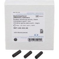 Gummipolierer Zylinder, 10 darab, fekete, ø 6mm
