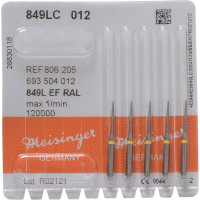 Diamanten 849L, gyémántcsiszoló, sárga, ISO 012, RAL, 5 darab