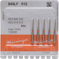 Diamanten 849L, gyémántcsiszoló, piros, ISO 012, RAL, 5 darab