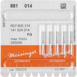 Diamanten 881, gyémántcsiszoló, kék, ISO 014, FG, 5 darab