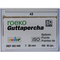Guttapercha ISO color, 10 darab, ISO 045