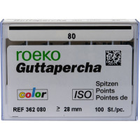 Guttapercha ISO color, 10 darab, ISO 080