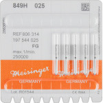 Diamanten 849, gyémántcsiszoló, fekete, ISO 025, FG, 5 darab