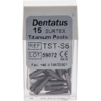 Classic Surtex Titan Wurzelstifte - Packung 15 Stück 7,8 mm, Ø 1,8 mm, Größe 6 - TST-S6