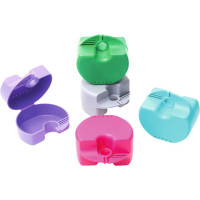 Quick Box, (7,7 x 7,5 x 4,7 cm), Tároló box, piros, Műanyag, 5x1 darab