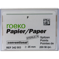 Conventional (3) (F), Papírcsúcs, sterilen csomagolva, fehér, Papír, 200 darab