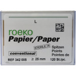 Conventional (5) (L), Papírcsúcs, sterilen csomagolva, fehér, Papír, 120 darab