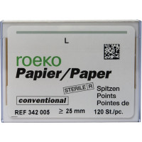 Conventional (5) (L), Papírcsúcs, sterilen csomagolva, fehér, Papír, 120 darab