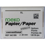 Conventional (6) (XL), Papírcsúcs, sterilen csomagolva, fehér, Papír, 120 darab