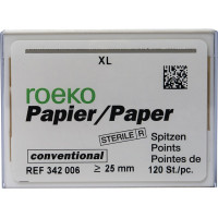 Conventional (6) (XL), Papírcsúcs, sterilen csomagolva, fehér, Papír, 120 darab