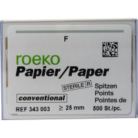 Conventional (3) (F), Papírcsúcs, sterilen csomagolva, fehér, Papír, 500 darab