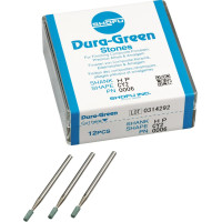 Dura Green (CY2) (ISO 25) Medium, Polírozó, Kézidarab (HP, Ø 2,35 mm, ISO 104) ISO 25 Henger, ISO-Forma 112, Szilíciumkarbid, 12 darab