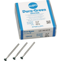 Dura Green (IC3) (ISO 50) Medium, Polírozó, Kézidarab (HP, Ø 2,35 mm, ISO 104) ISO 50 Kehely, ISO-Forma 013, Szilíciumkarbid, 12 darab