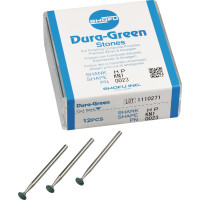 Dura Green (KN1) (ISO 50) Medium, Polírozó, Kézidarab (HP, Ø 2,35 mm, ISO 104) ISO 50 Kés, zöld, Szilíciumkarbid, 12 darab