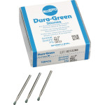 Dura Green (RD2) (ISO 24) Medium, Polírozó, Kézidarab (HP, Ø 2,35 mm, ISO 104) ISO 24 Körte, ISO-Forma 243, Szilíciumkarbid, 12 darab