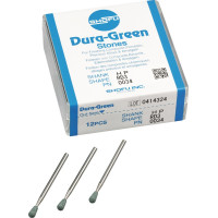 Dura Green (RD3) (ISO 36) Medium, Polírozó, Kézidarab (HP, Ø 2,35 mm, ISO 104) ISO 36 Körte, ISO-Forma 243, Szilíciumkarbid, 12 darab
