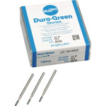 Dura Green (TC1) (ISO 20) Medium, Polírozó, Kézidarab (HP, Ø 2,35 mm, ISO 104) ISO 20 Fenyoforma, ISO-Forma 173, Szilíciumkarbid, 12 darab