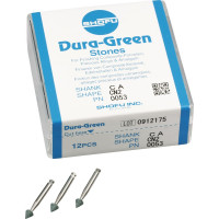 Dura Green (CN2) (ISO 37) Medium, Polírozó, Könyökdarab (CA, Ø 2,35 mm, ISO 204) ISO 37 Csúcs, ISO-Forma 250, Szilíciumkarbid, 12 darab