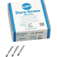 Dura Green (FL1) (ISO 30) Medium, Polírozó, Könyökdarab (CA, Ø 2,35 mm, ISO 204) ISO 30 Láng, ISO-Forma 251, Szilíciumkarbid, 12 darab