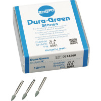 Dura Green (FL3) (ISO 30) Medium, Polírozó, Könyökdarab (CA, Ø 2,35 mm, ISO 204) ISO 30 Láng, ISO-Forma 251, Szilíciumkarbid, 12 darab