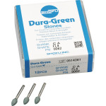 Dura Green (FL4) (ISO 45) Medium, Polírozó, Könyökdarab (CA, Ø 2,35 mm, ISO 204) ISO 45 Láng, ISO-Forma 251, Szilíciumkarbid, 12 darab