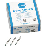 Dura Green (RD2) (ISO 24) Medium, Polírozó, Könyökdarab (CA, Ø 2,35 mm, ISO 204) ISO 24 Körte, ISO-Forma 243, Szilíciumkarbid, 12 darab