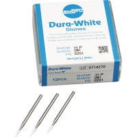 Dura White (CN1) (ISO 24) Fine, Polírozó, Kézidarab (HP, Ø 2,35 mm, ISO 104) ISO 24 Csúcs, ISO-Forma 250, Alumíniumoxid, 12 darab