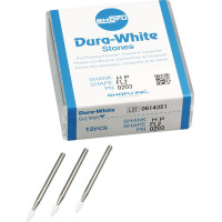 Dura White (FL1) (ISO 25) Fine, Polírozó, Kézidarab (HP, Ø 2,35 mm, ISO 104) ISO 25 Láng, ISO-Forma 251, Alumíniumoxid, 12 darab
